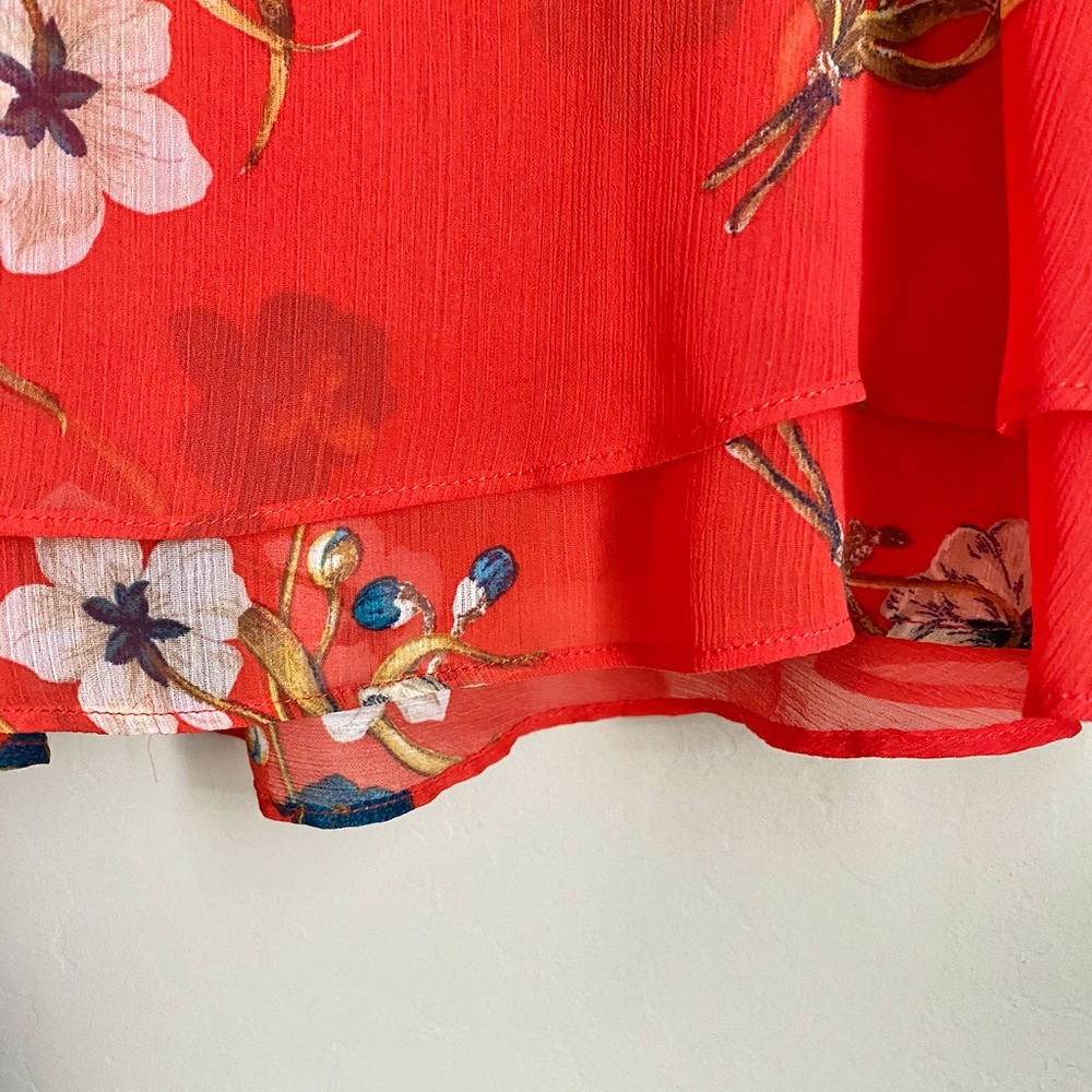 🍁 Old Navy Multi Layer Sheer Floral Skater Skirt - Picture 2 of 7